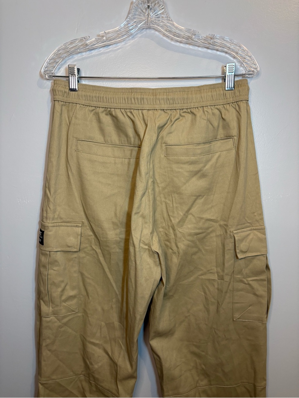 Wesc Men's Medium Women's Large Khaki Cargo Pants Drawstring Waist Gorpcore Hik - Picture 9 of 13